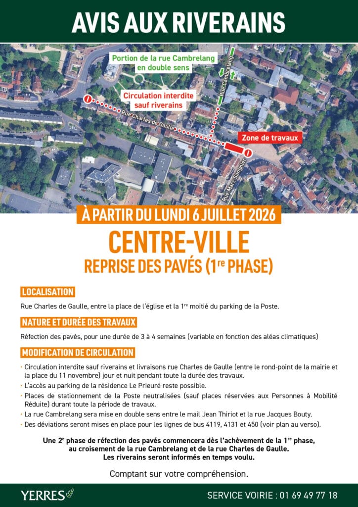 Reprise des pavés en centre-ville