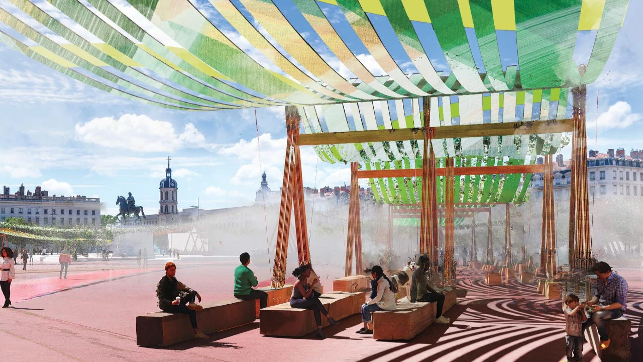 Ombrelle Place bellecour