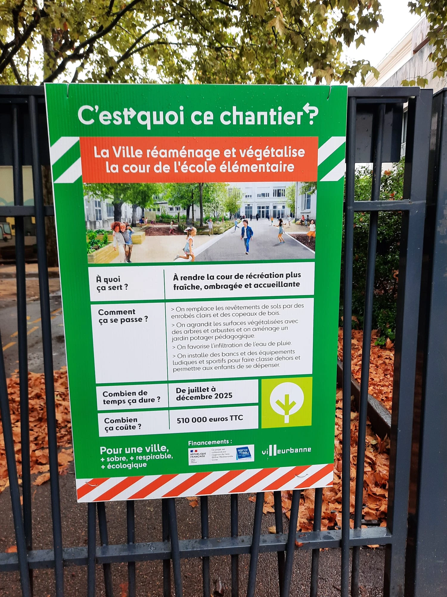 Végétalisation de l'école Anatole-France