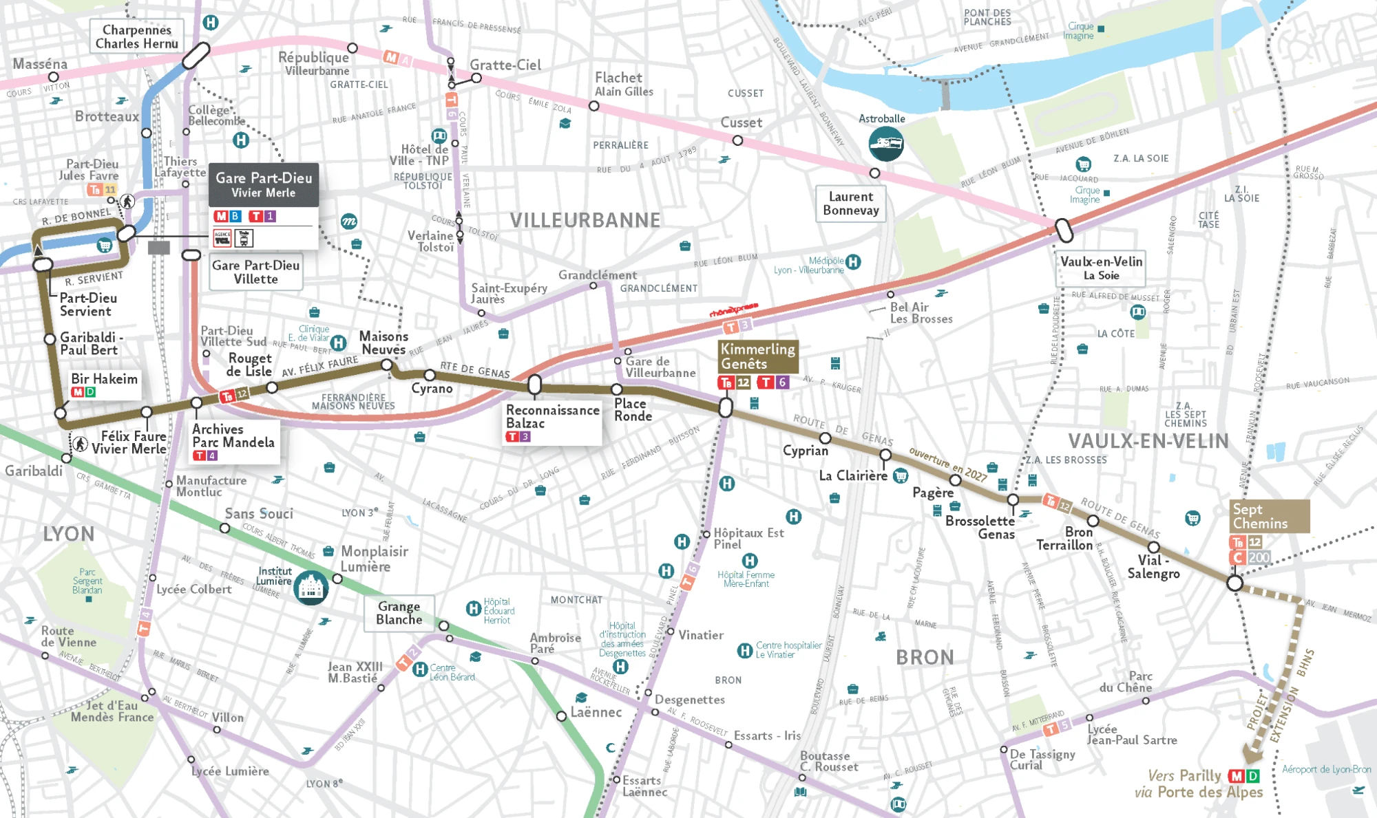 Le trambus TB12 mis en service en 2026 puis prolongé